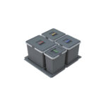 Šiukšliadėžė Metropolis, 2x10l+15l+6l