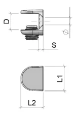 Laikiklis stiklo lentynai, prisukamas - Image 2